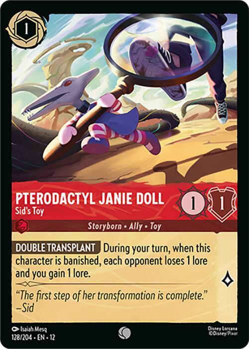 Pterodactyl Janie Doll - Sid's Toy Cold Foil Common Wilds Unknown 128/204 NM