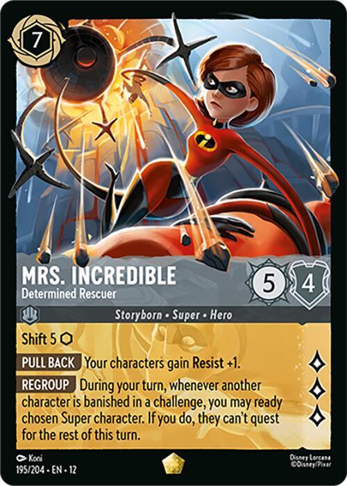 Mrs. Incredible - Determined Rescuer Cold Foil Legendary Wilds Unknown 195/204 N