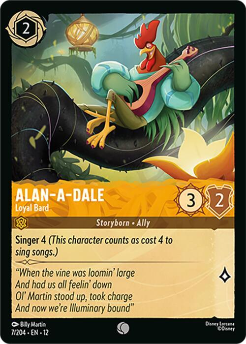 Alan-a-Dale - Loyal Bard Cold Foil Common Wilds Unknown 7/204 NM