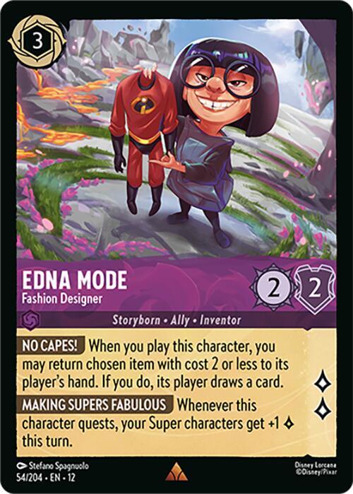 Edna Mode - Fashion Designer Cold Foil Rare Wilds Unknown 54/204 NM