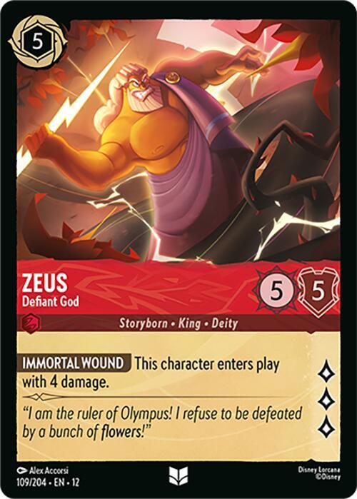 Zeus - Defiant God Cold Foil Uncommon Wilds Unknown 109/204 NM