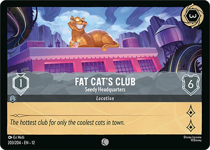 Fat Cat's Club - Seedy Headquarters Cold Foil Common Wilds Unknown 203/204 NM