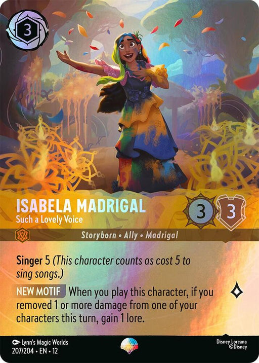 Isabela Madrigal - Such a Lovely Voice (Epic) Holo Epic Wilds Unknown 207/204 NM