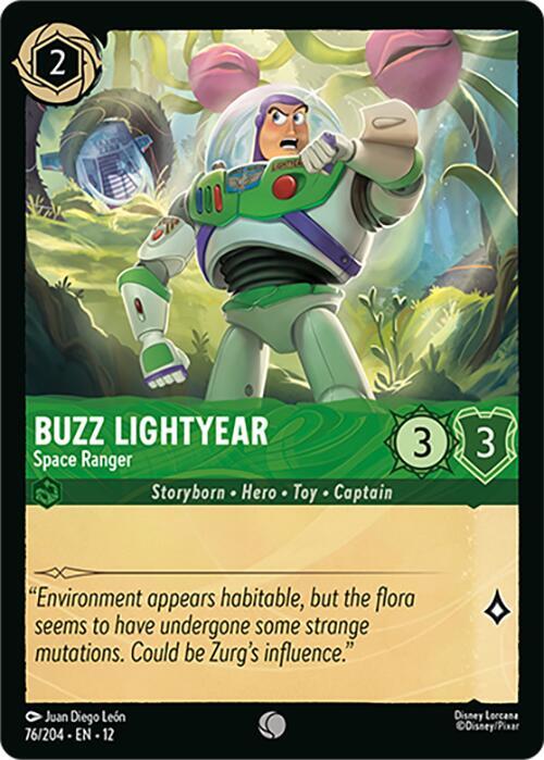 Buzz Lightyear - Space Ranger Cold Foil Common Wilds Unknown 76/204 NM