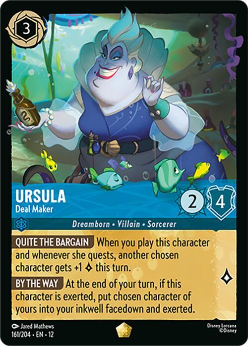 Ursula - Deal Maker Cold Foil Legendary Wilds Unknown 161/204 NM