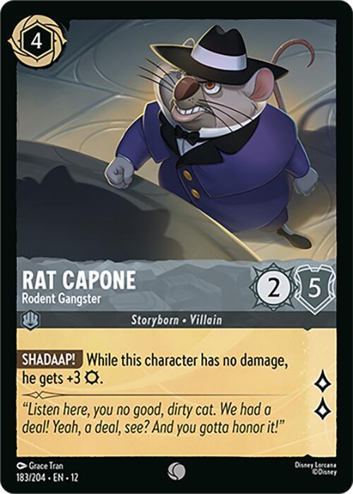 Rat Capone - Rodent Gangster Cold Foil Common Wilds Unknown 183/204 NM