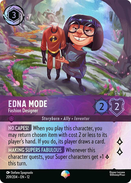 Edna Mode - Fashion Designer (Epic) Holo Epic Wilds Unknown 209/204 NM