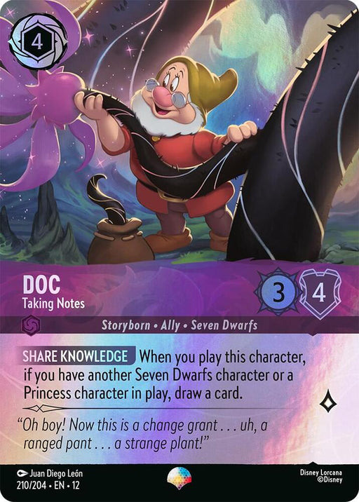 Doc - Taking Notes (Epic) Holo Epic Wilds Unknown 210/204 NM