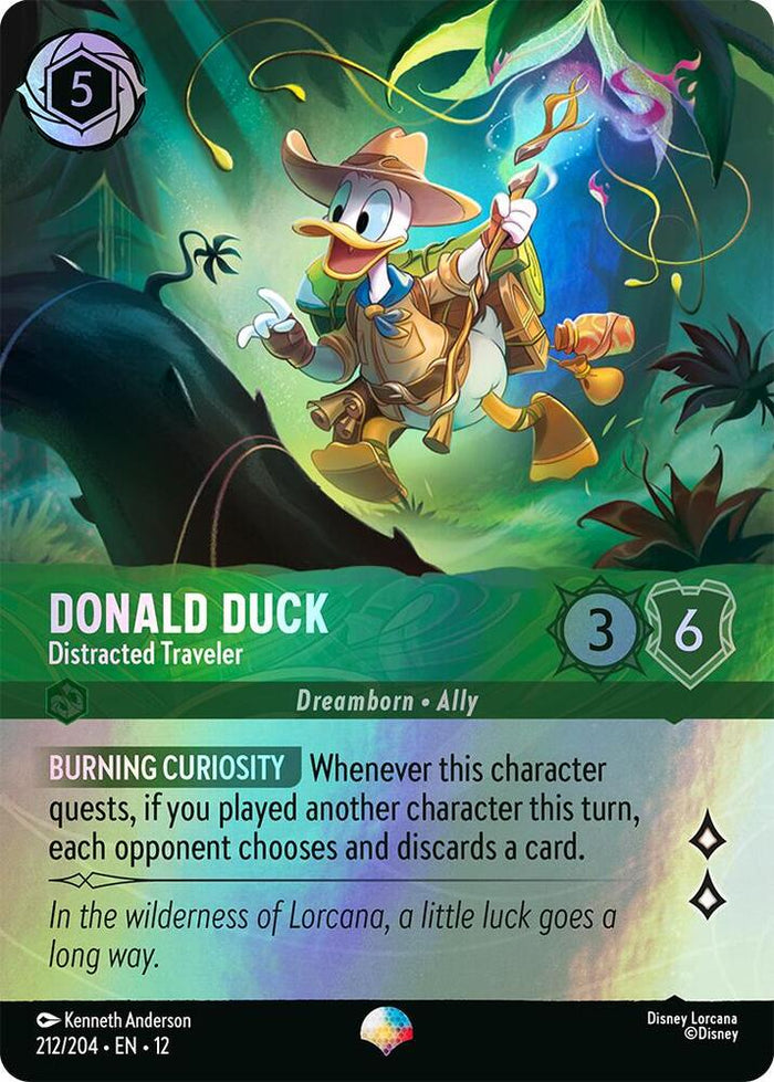 Donald Duck - Distracted Traveler (Epic) Holo Epic Wilds Unknown 212/204 NM