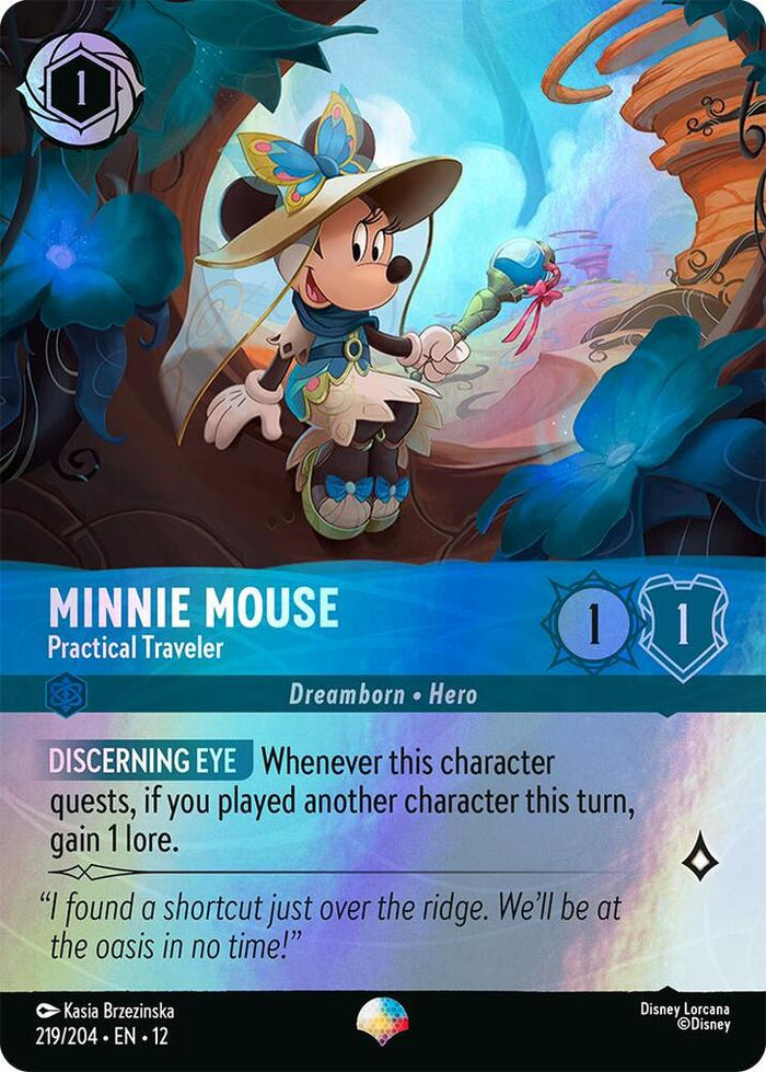 Minnie Mouse - Practical Traveler (Epic) Holo Epic Wilds Unknown 219/204 NM
