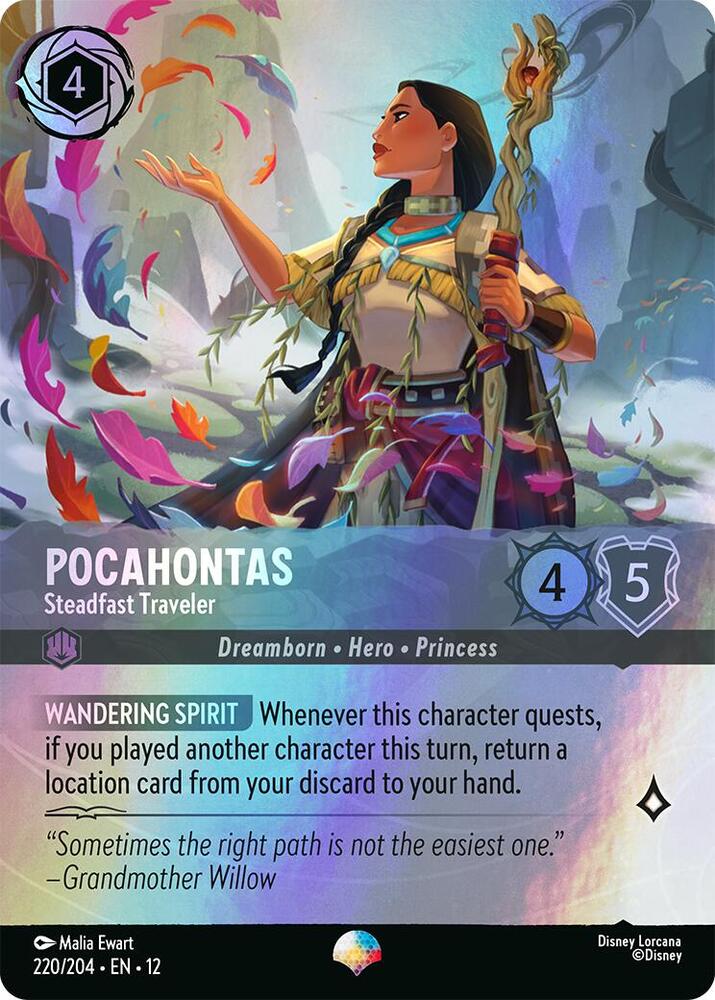 Pocahontas - Steadfast Traveler (Epic) Holo Epic Wilds Unknown 220/204 NM