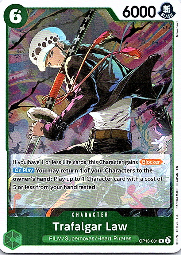 Trafalgar Law Foil R Carrying On His Will OP13-031 NM