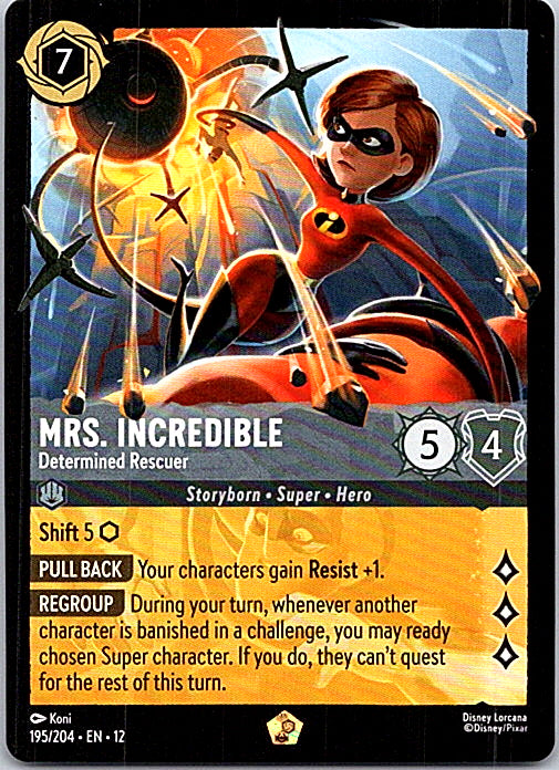 Mrs. Incredible - Determined Rescuer Legendary Wilds Unknown 195/204 NM