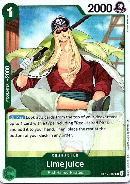 Limejuice OP17-032 R foil English One Piece Card Game single card