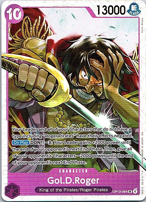 Gol.D.Roger (064) Foil SR Carrying On His Will OP13-064 NM