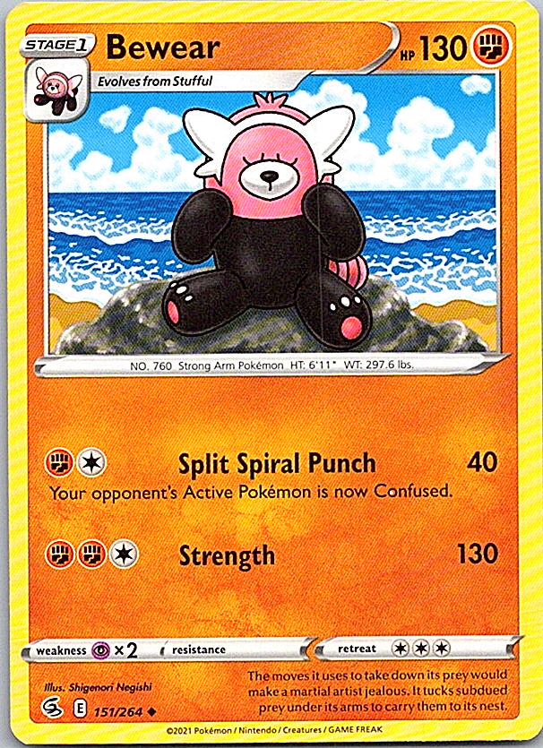 Bewear Uncommon SWSH08: Fusion Strike 151/264 NM