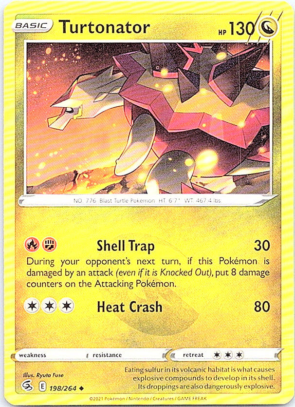 Turtonator Uncommon SWSH08: Fusion Strike 198/264 NM