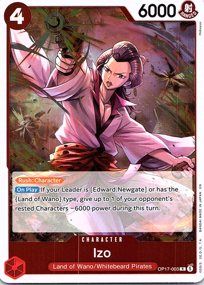 Izo OP17-003 R foil English One Piece Card Game single card