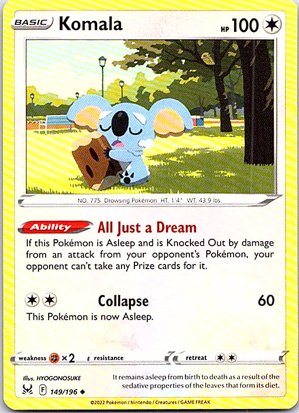 Komala Uncommon SWSH11: Lost Origin 149/196 NM