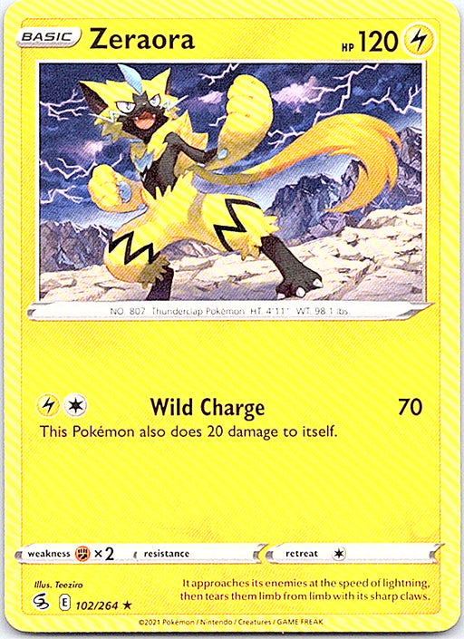 Zeraora Rare SWSH08: Fusion Strike 102/264 NM