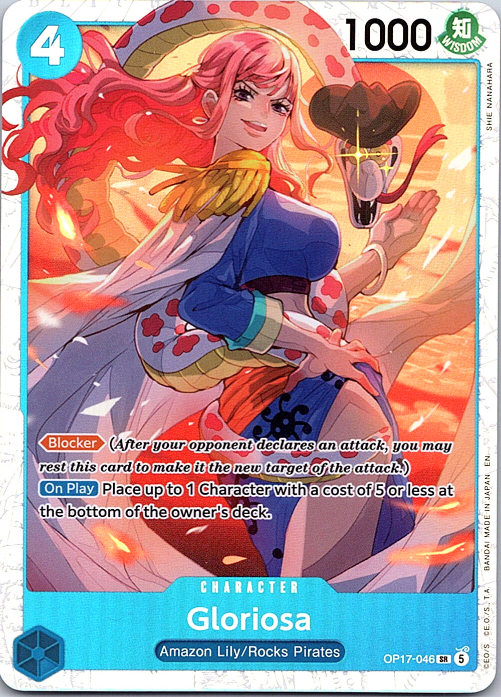 Gloriosa OP17-046 SR foil English One Piece Card Game single card