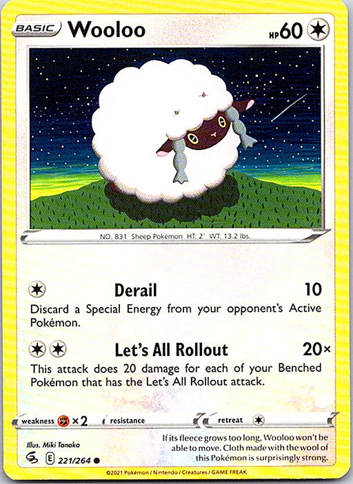 Wooloo (221) Common SWSH08: Fusion Strike 221/264 NM