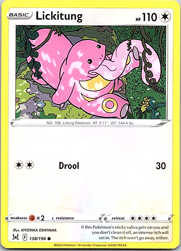 Lickitung Common SWSH11: Lost Origin 138/196 NM
