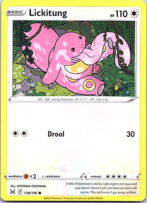Lickitung Common SWSH11: Lost Origin 138/196 NM