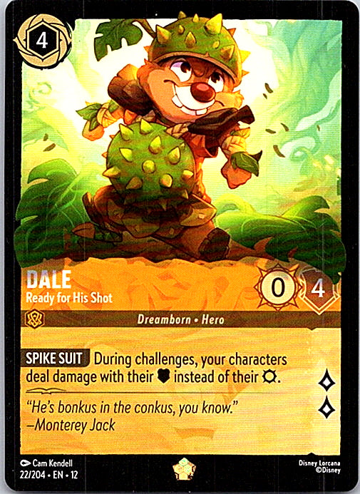 Dale - Ready for His Shot Cold Foil Legendary Wilds Unknown 22/204 NM