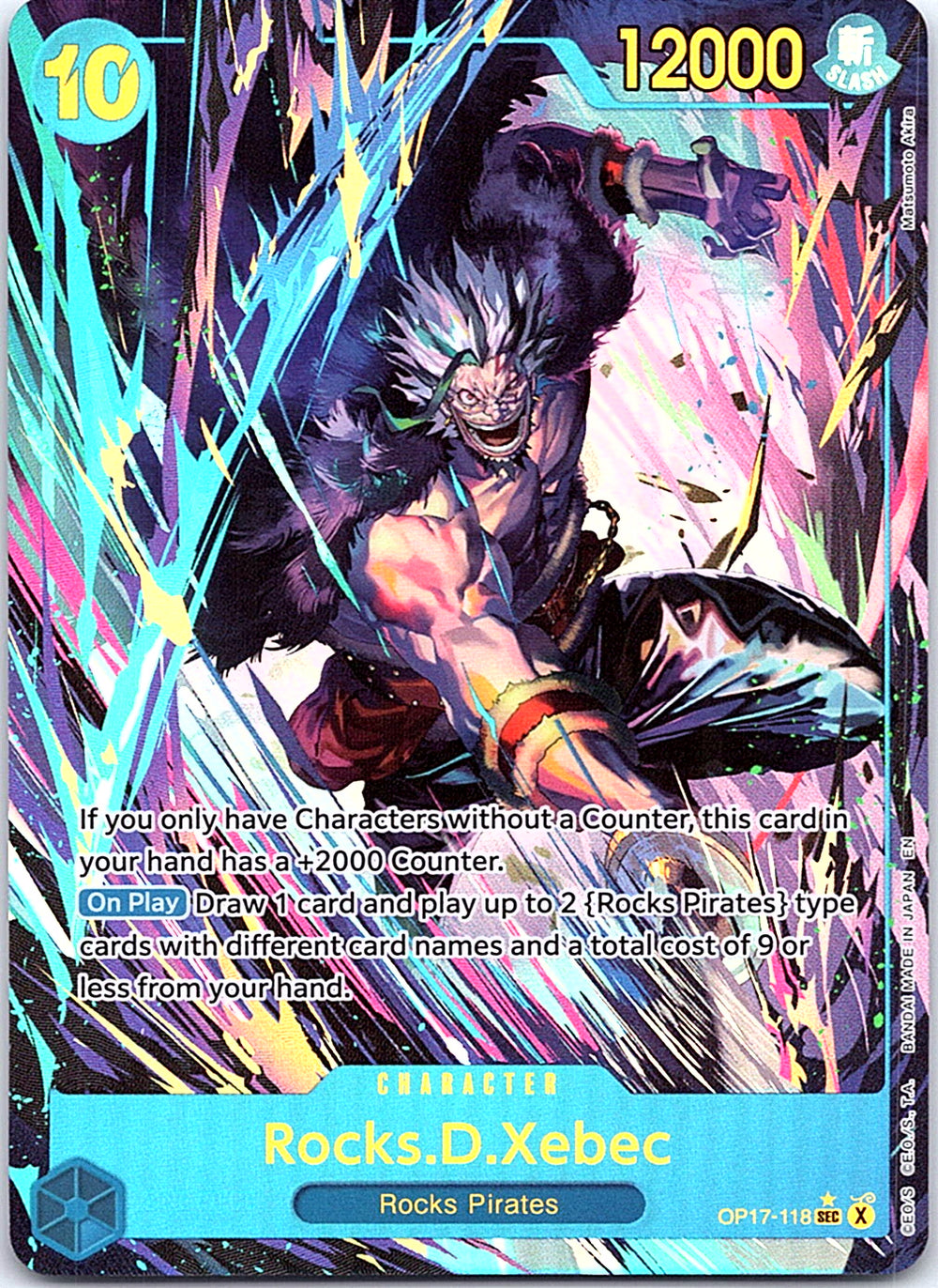 Rocks.D.Xebec (118) (Alternate Art) Foil SEC The World's Strongest Warriors OP17