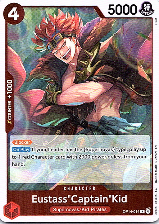 Eustass"Captain"Kid Foil R The Azure Sea's Seven OP14-014 NM