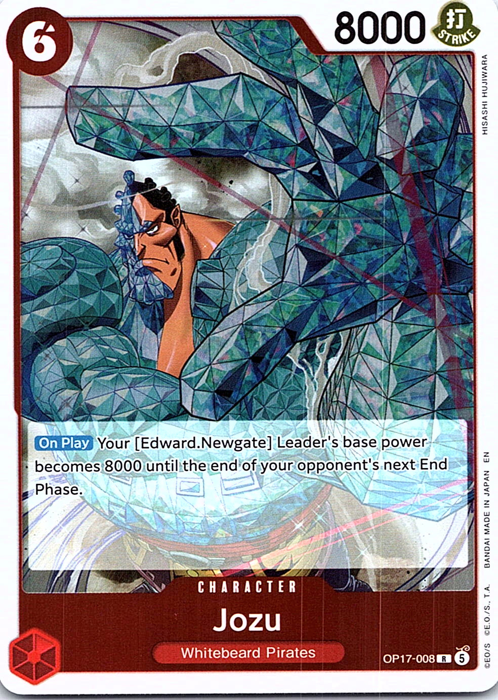 Jozu OP17-008 R foil English One Piece Card Game single card