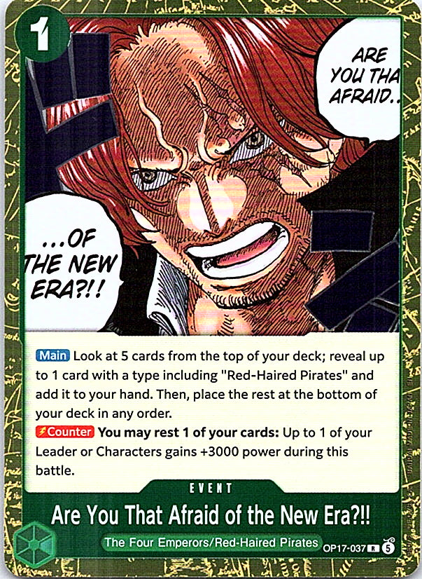Are You That Afraid of the New Era?! Foil R The World's Strongest Warriors OP17-