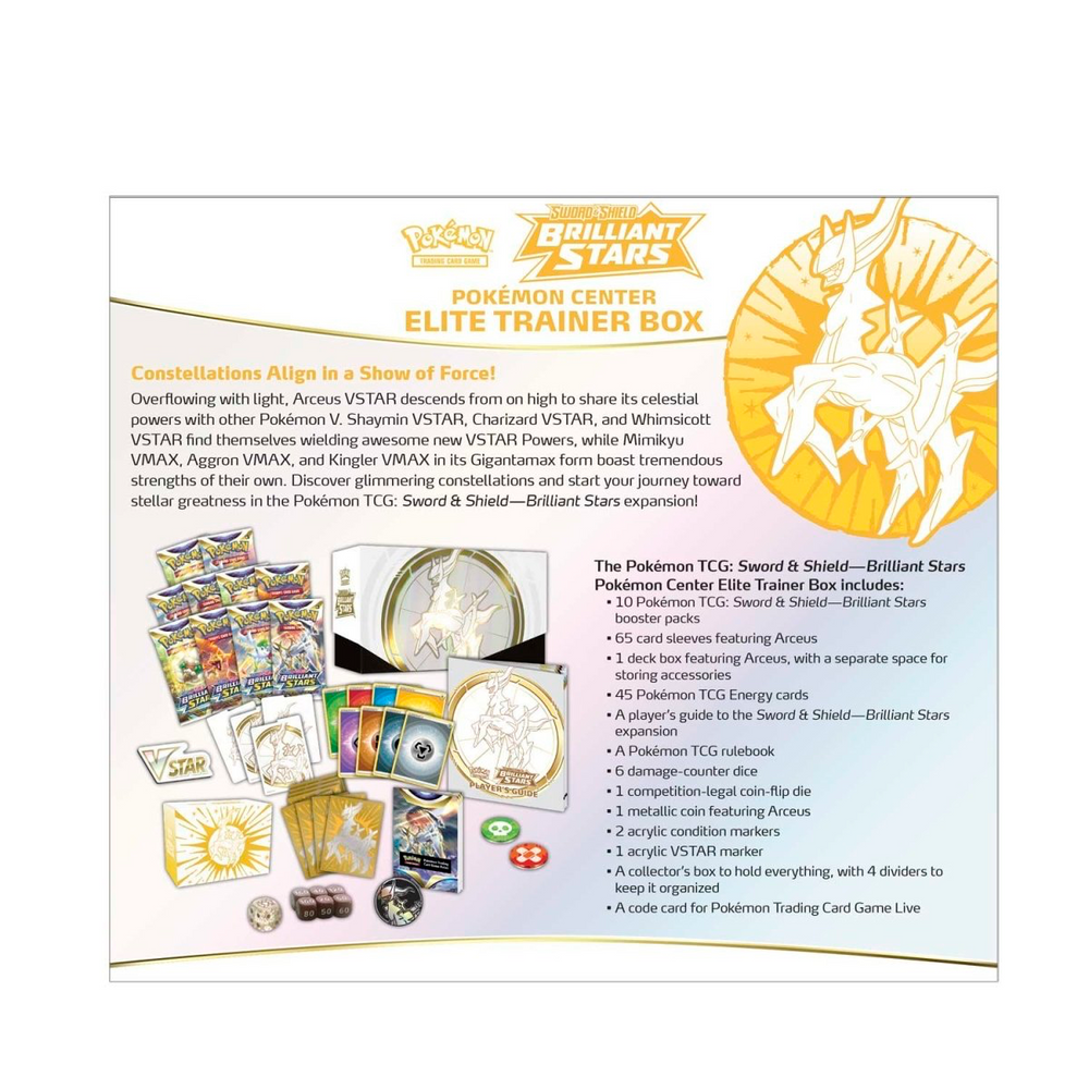 Official Pokémon TCG: Brilliant Stars Pokémon Center Elite Trainer Box
