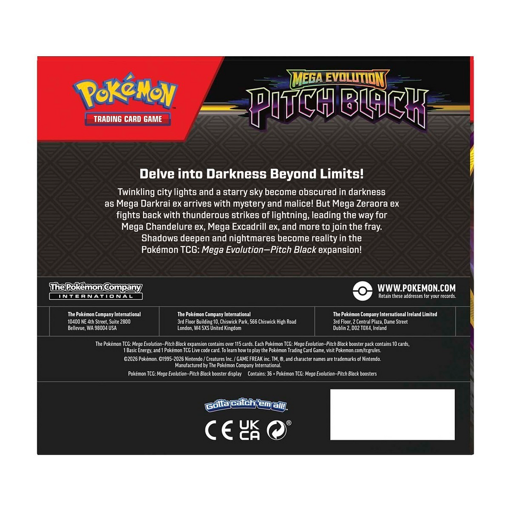 Official Pokémon TCG: Pitch Black Booster Box