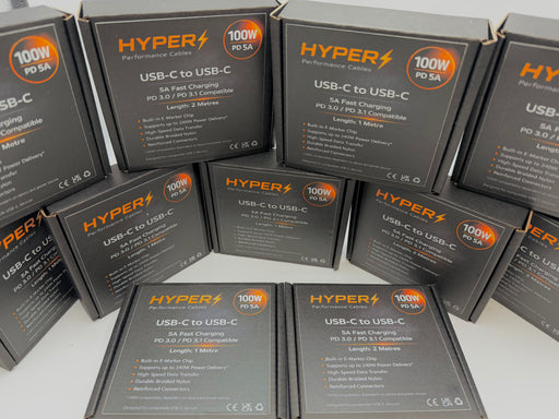 HyperVolt 100W USB-C to USB-C Fast Charging Cable (1M / 2M)