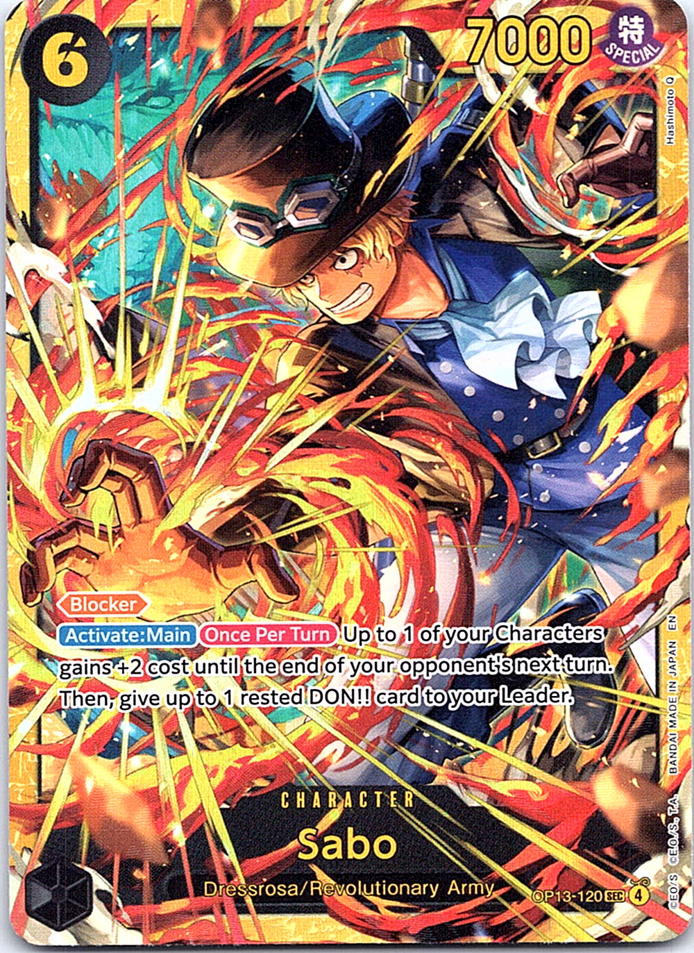 Sabo (120) Foil SEC Carrying On His Will OP13-120 NM