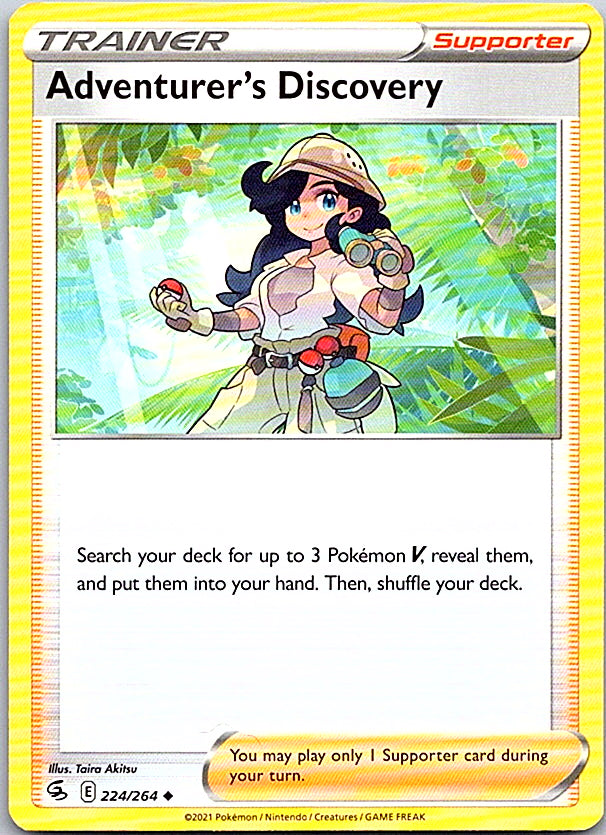 Adventurer's Discovery Uncommon SWSH08: Fusion Strike 224/264 NM