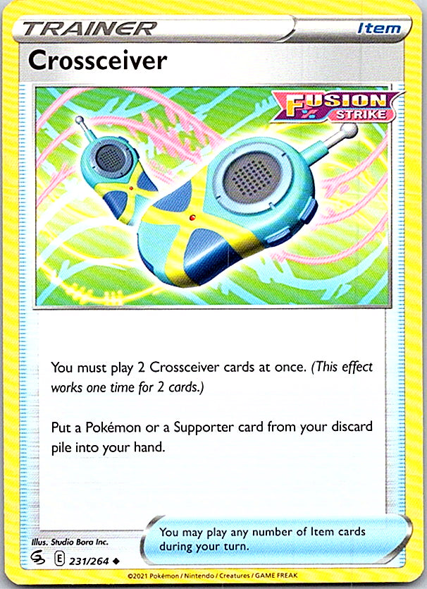 Crossceiver Uncommon SWSH08: Fusion Strike 231/264 NM