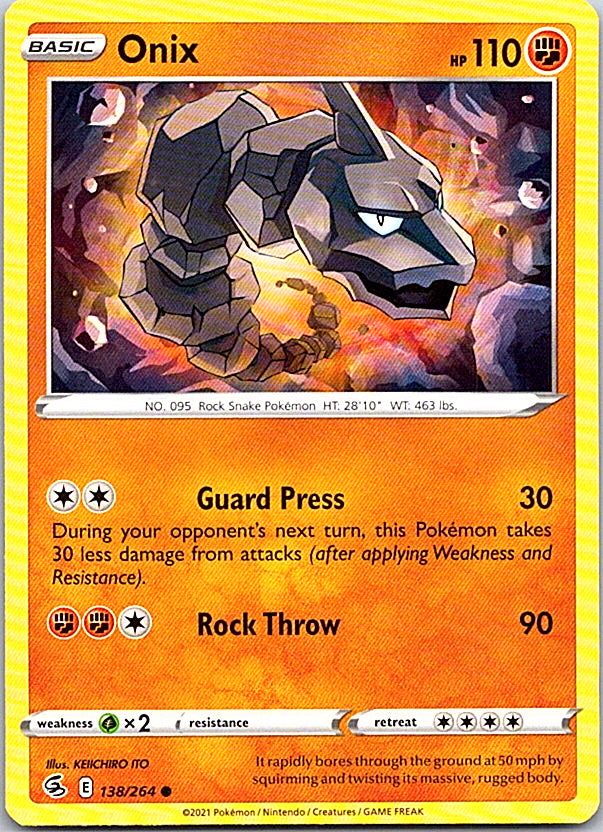 Onix Common SWSH08: Fusion Strike 138/264 NM
