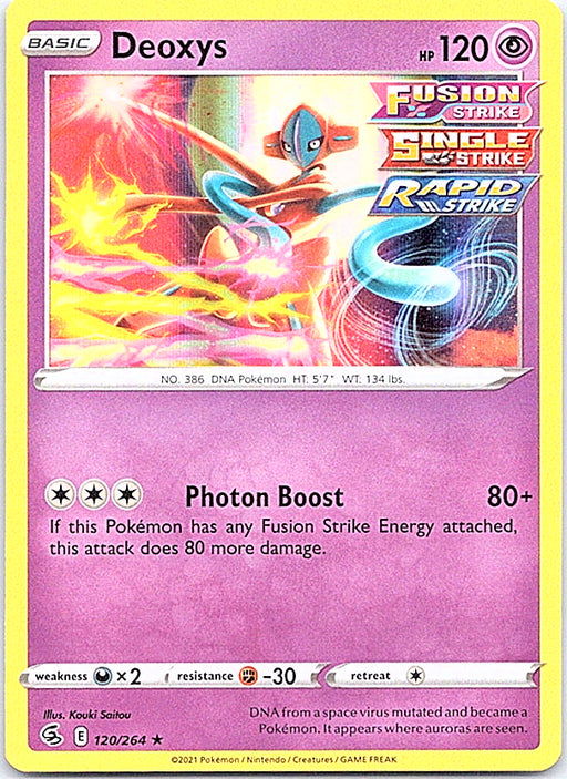Deoxys Holo Rare SWSH08: Fusion Strike 120/264 NM