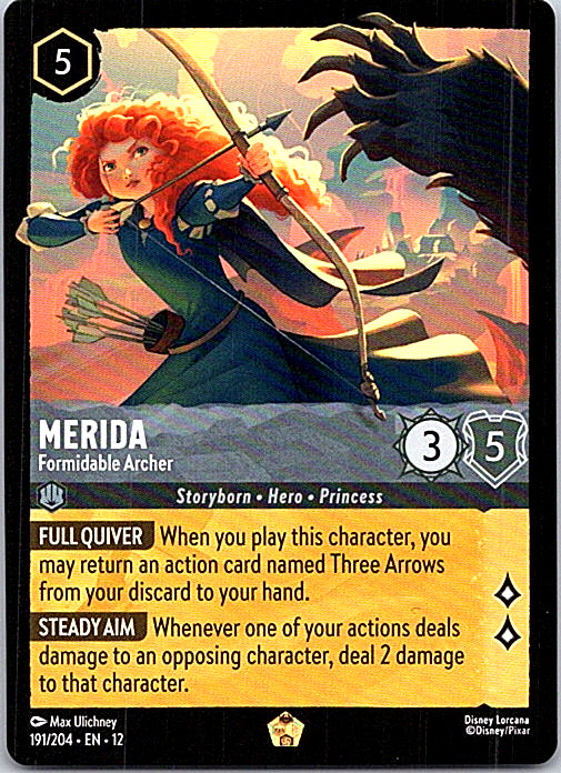 Merida - Formidable Archer Cold Foil Legendary Wilds Unknown 191/204 NM