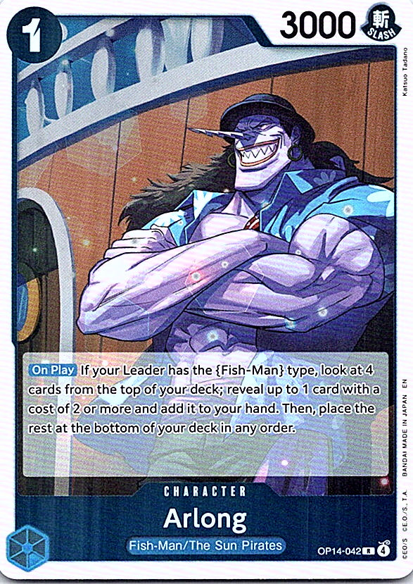 Arlong Foil R The Azure Sea's Seven OP14-042 NM