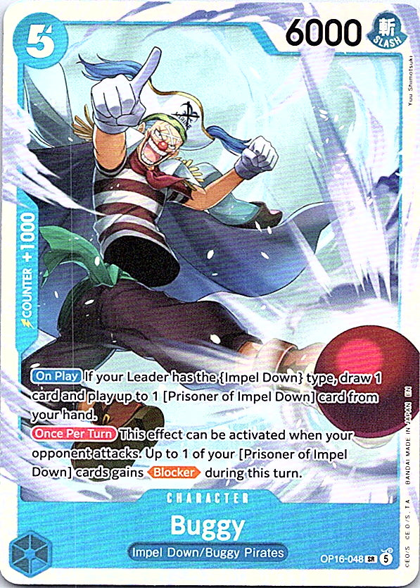 Buggy (048) Foil SR The Time of Battle OP16-048 NM