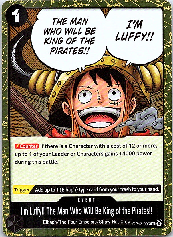 I'm Luffy!! The Man Who Will Be King of the Pirates!! Foil R The World's Stronge