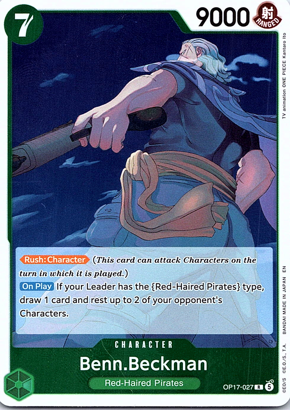 Benn.Beckman OP17-027 R foil English One Piece Card Game single card