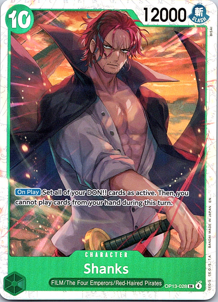 Shanks (028) Foil SR Carrying On His Will OP13-028 NM