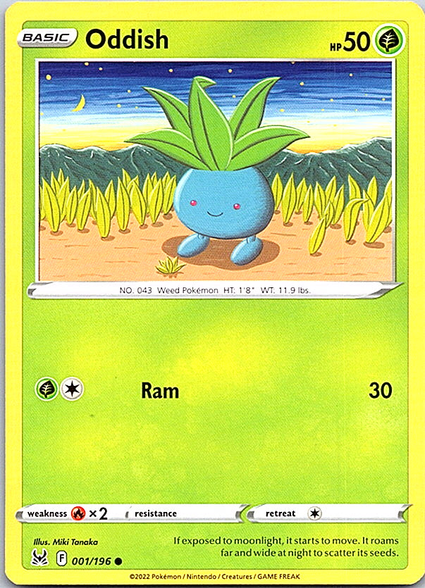 Oddish Common SWSH11: Lost Origin 001/196 NM