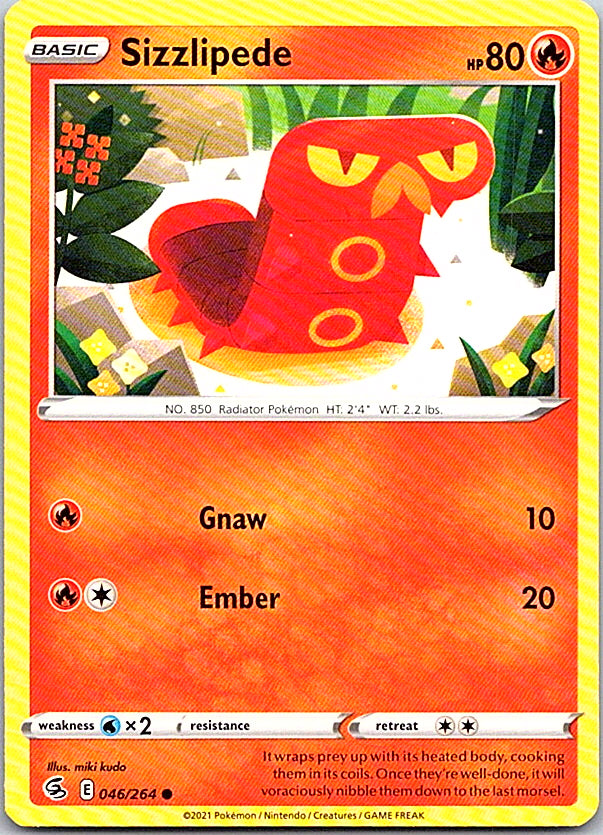 Sizzlipede (46) Common SWSH08: Fusion Strike 046/264 NM