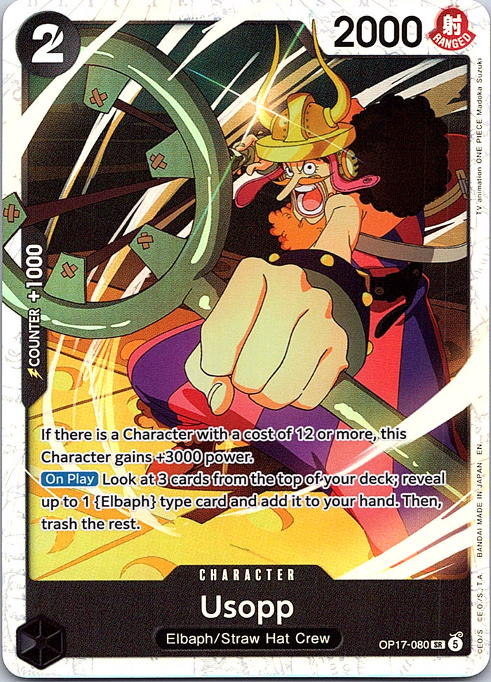 Usopp OP17-080 SR foil English One Piece Card Game single card